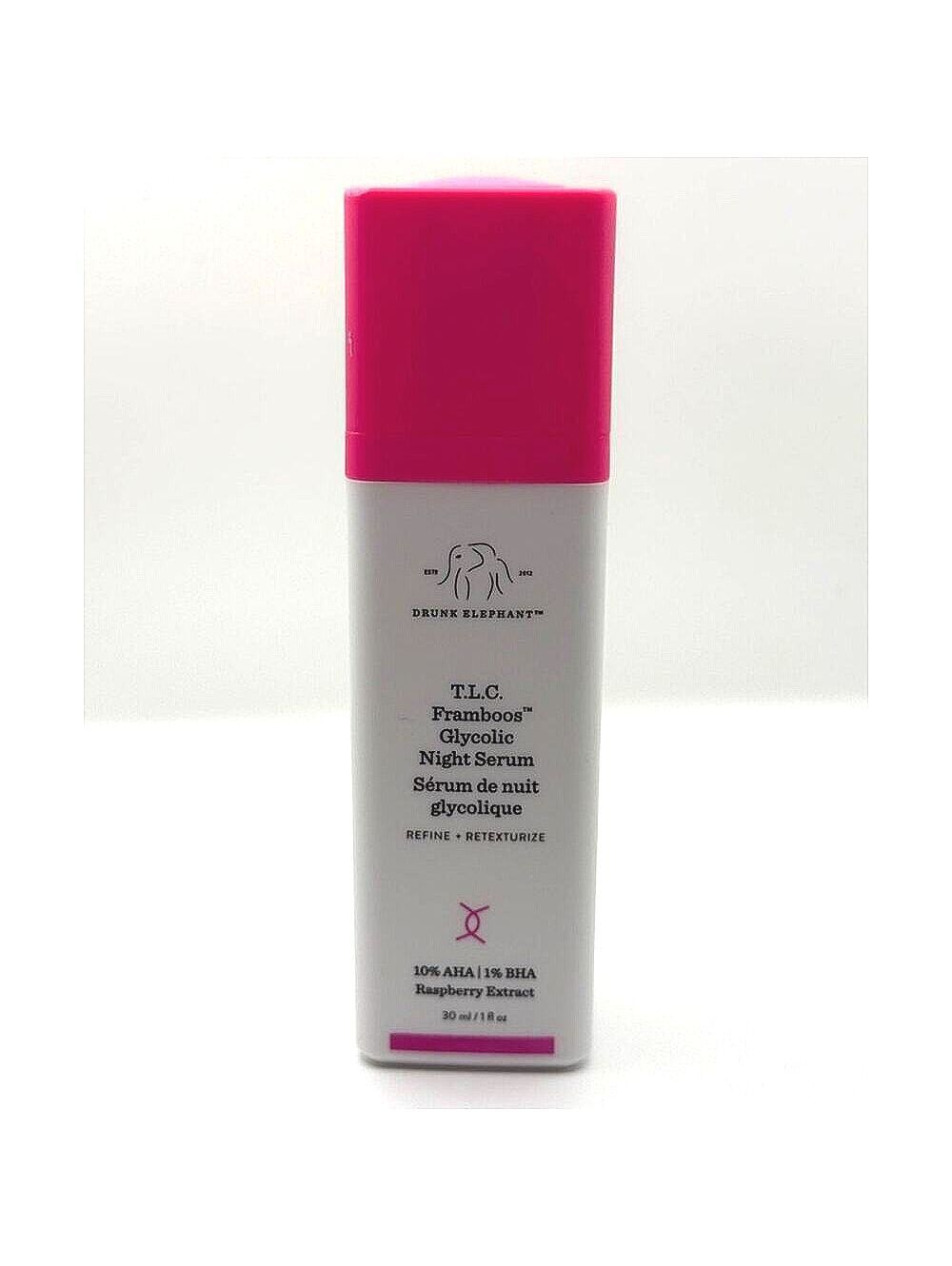 Drunk Elephant T.L.C. Framboos Glycolic Night Serum 1oz